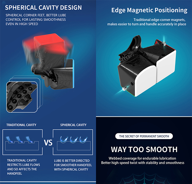 MsCUBE MS3-V1 3x3x3 Magnetic Speed Cube Single Positioning Version